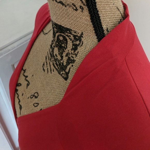 💃Red Allen B. By Allen Schwartz Dress | Large - Picture 6 of 8